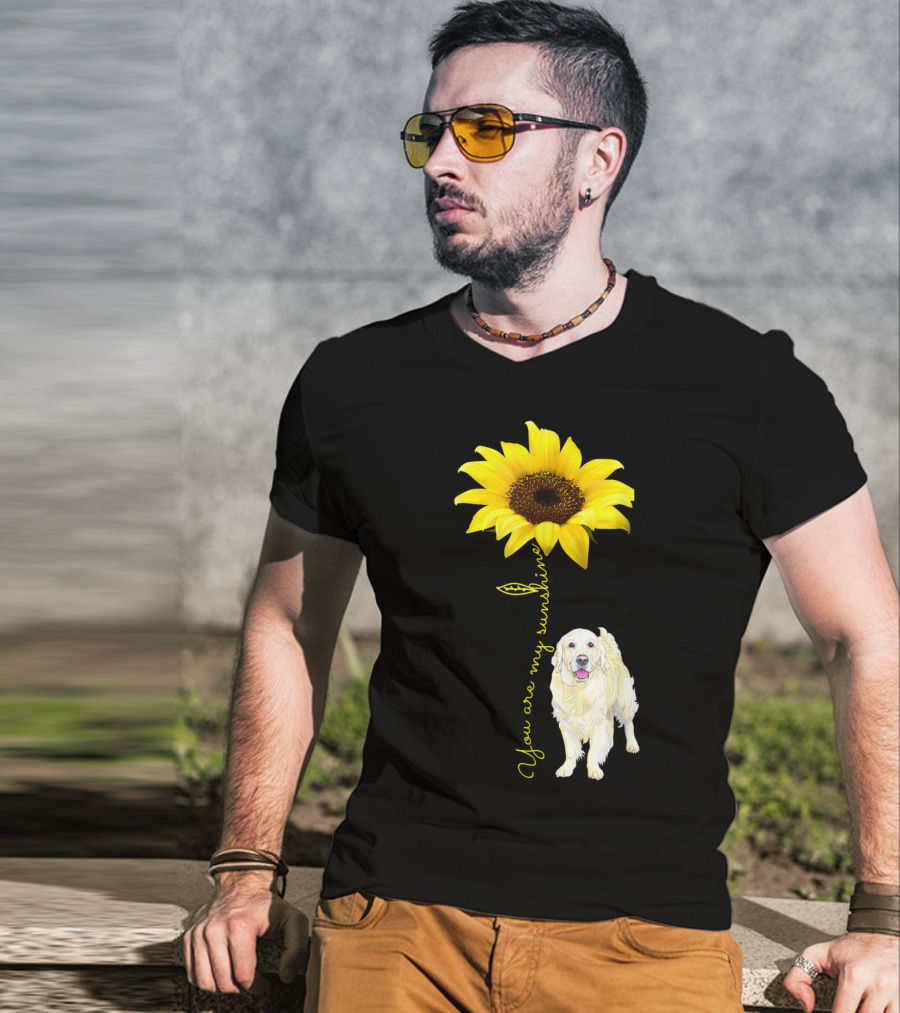 You Are My Sunshine Golden Retriever Mom Mother's Day Sunflower T-Shirt