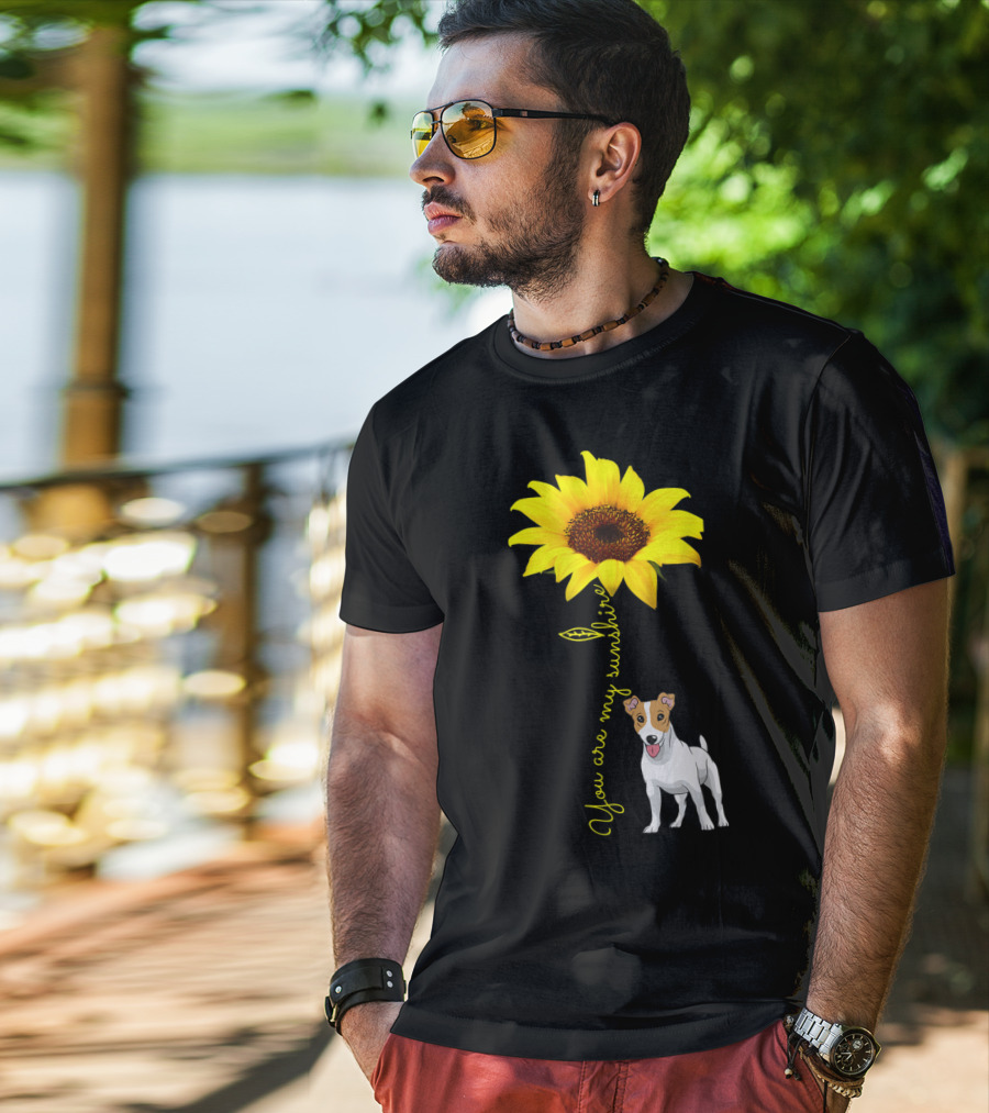 You Are My Sunshine Sunflower Jack Russell T-Shirt