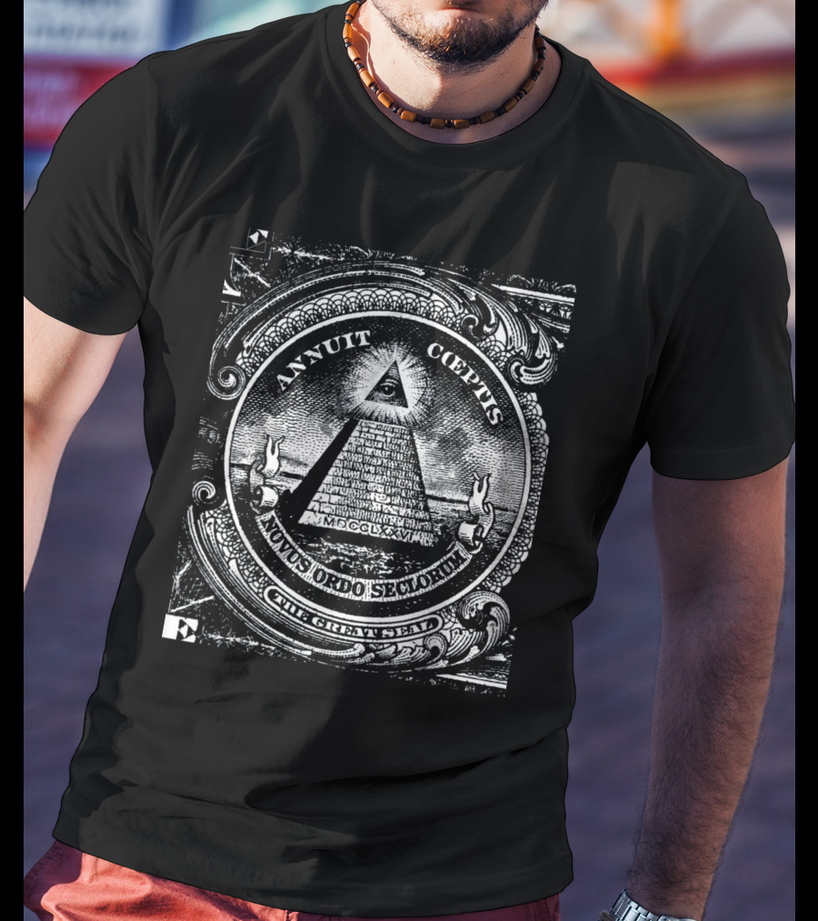 Annuit Coeptis Novus Ordo Seclorum The Great Seal Dollar Pyramid T-Shirt