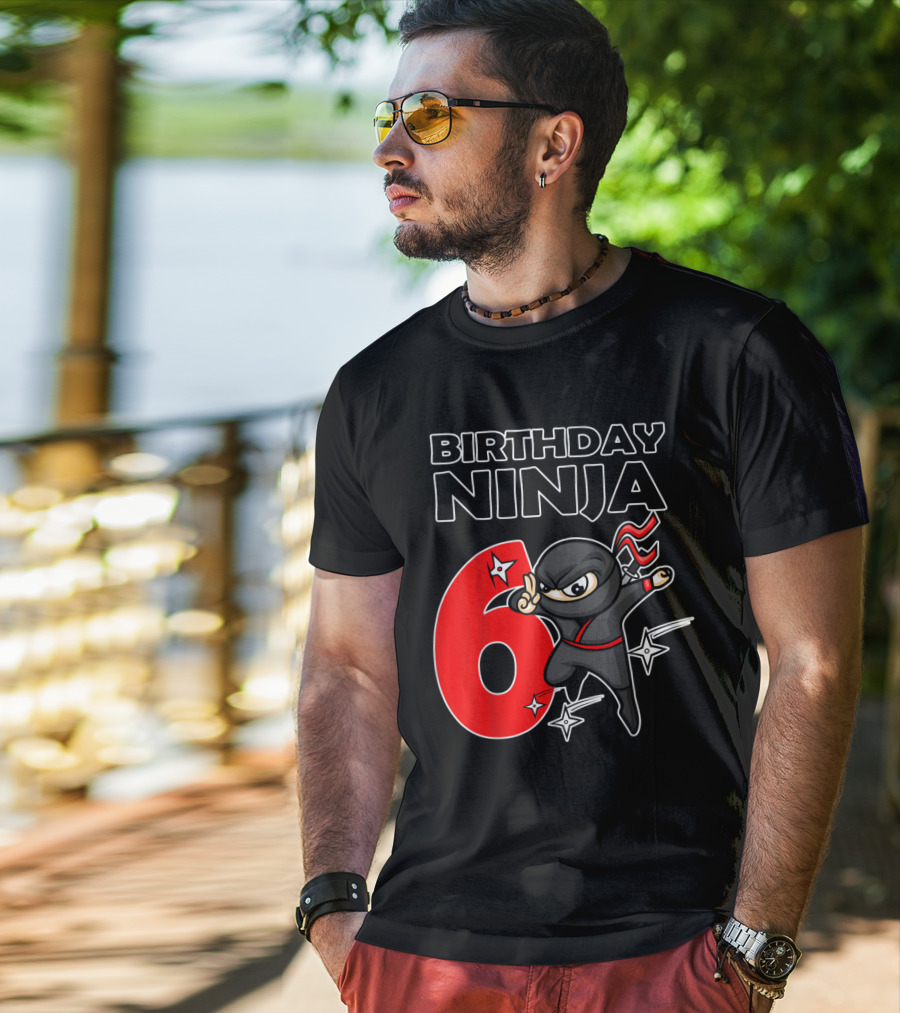 Birthday Ninja 6 Year Old Birthday T-Shirt