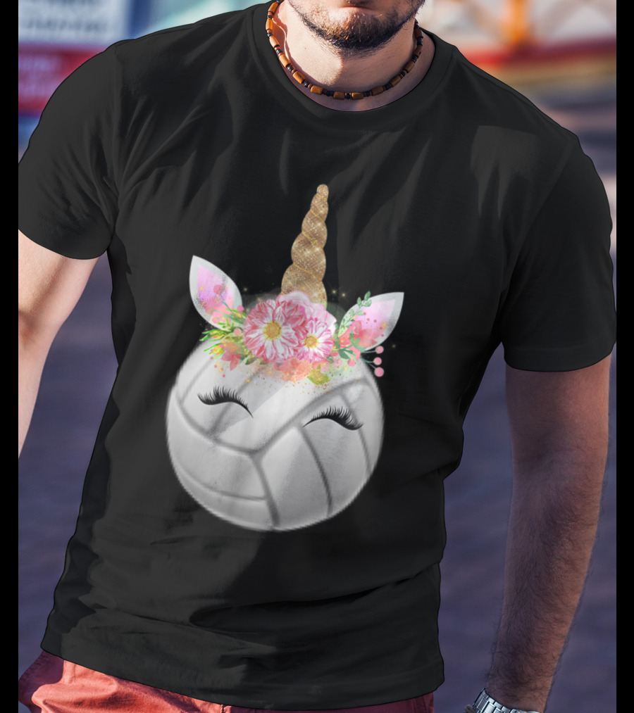 Funny Volleyball Unicorn Sport Love Girls T-Shirt