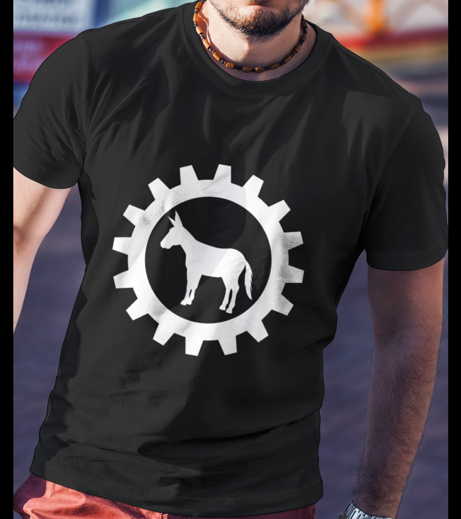 Get Your A$$ In Gear Funny Donkey Gearwheel T-Shirt
