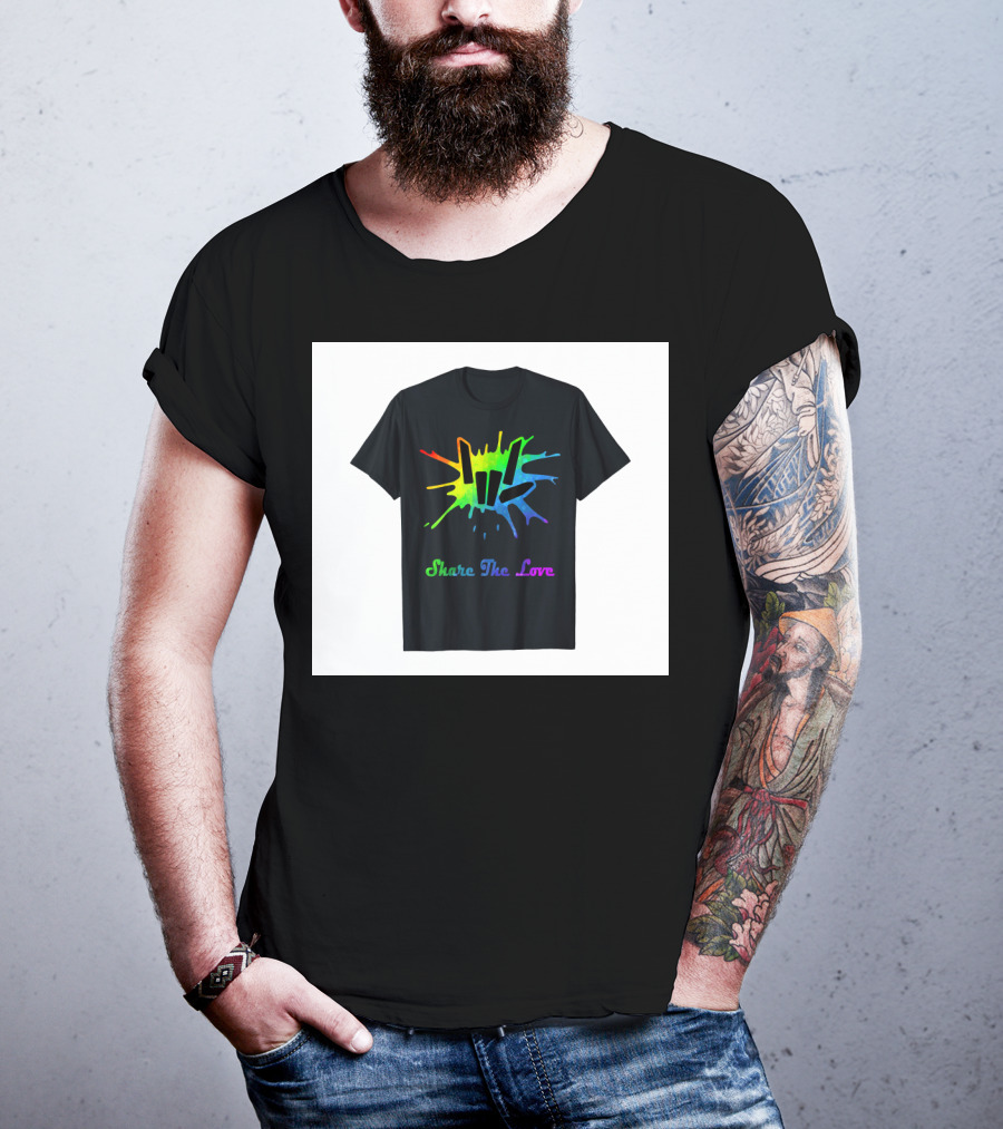 Share The Love Colorful Splash T-Shirt