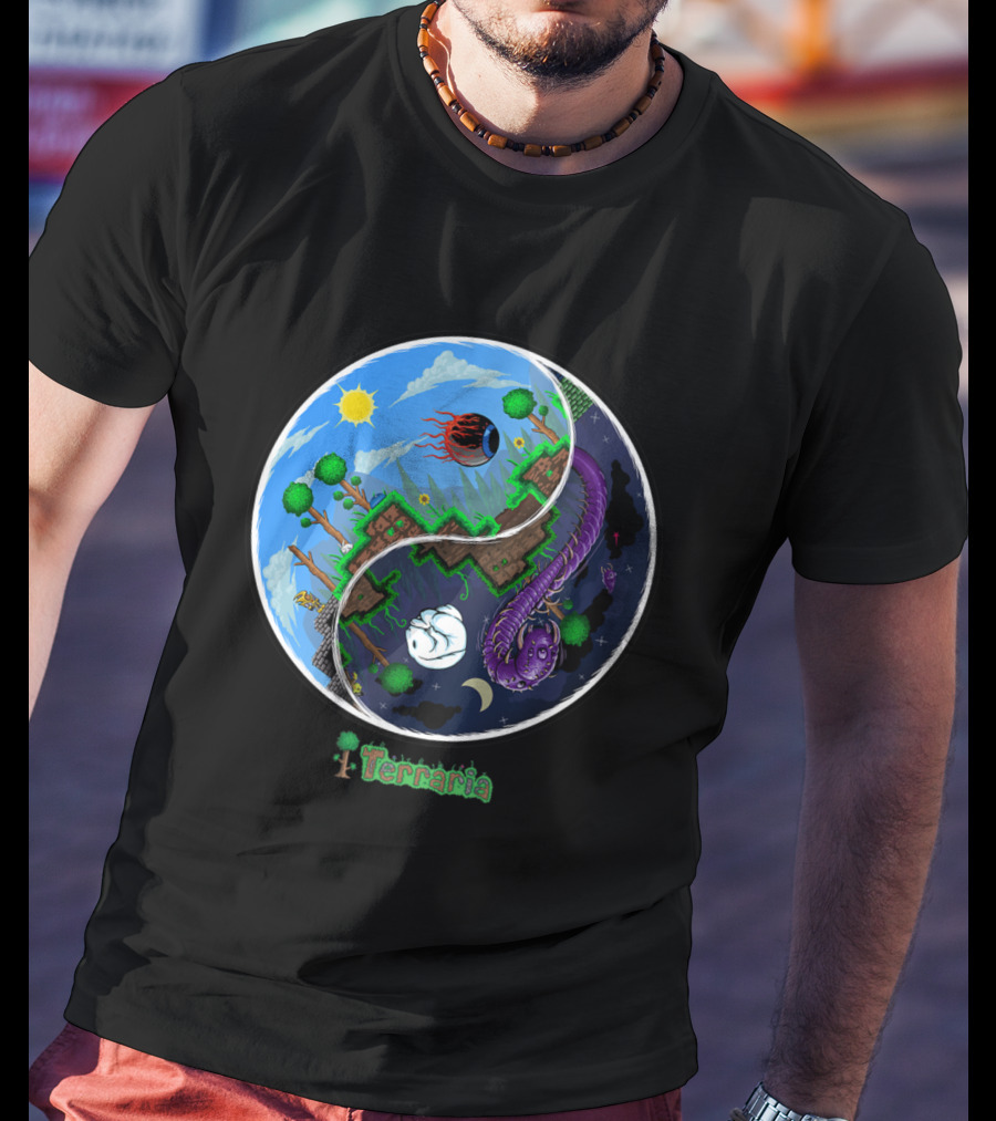 Terraria Night And Day Ying Yang Adventure T-Shirt