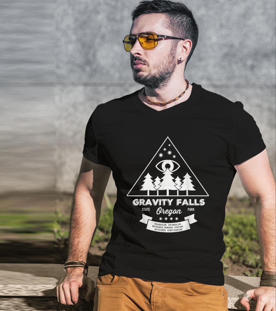 Gravity Falls State Park Oregon Triangulum Entangulum Meteoris Dominus Ventium Meteoris Venetisarium T-Shirt