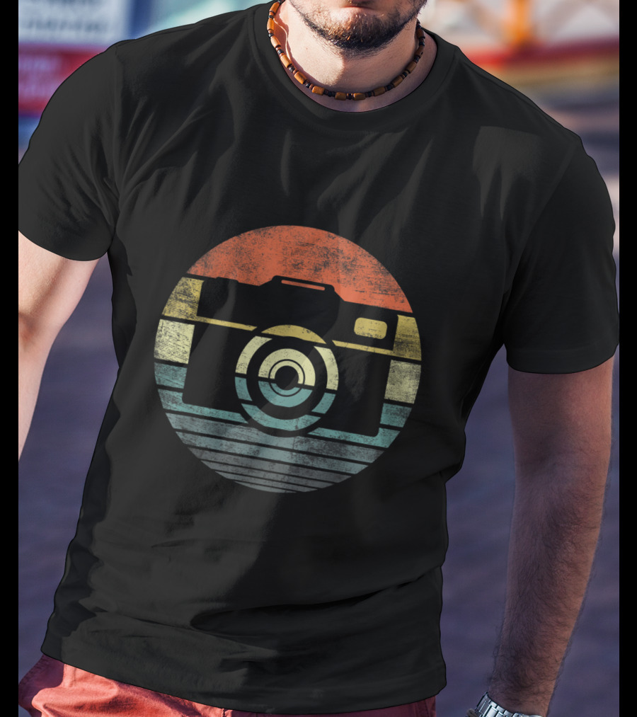 Photographer Vintage Sunset Camera Retro Photography T-Shirt