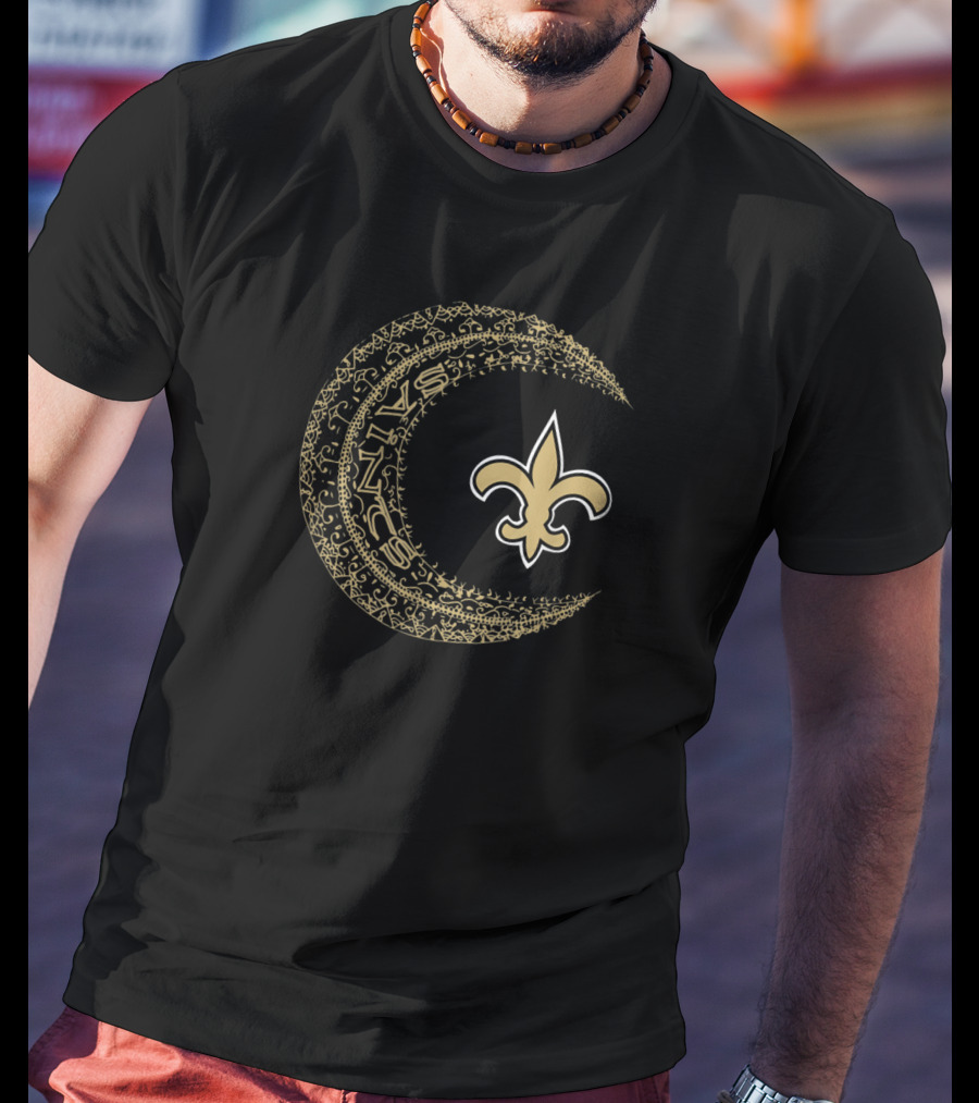 Saints Fleur-de-Lis Crescent New Orleans Football Nola Stars T-Shirt
