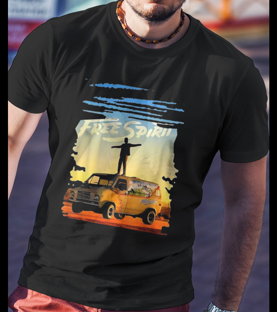 Free Spirit Khalid Van Silhouette On Sunset Background T-Shirt