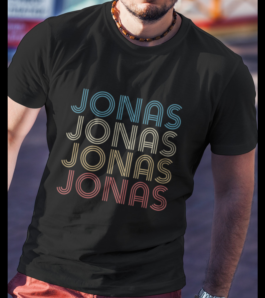 Jonas Multicolor Retro Name T-Shirt
