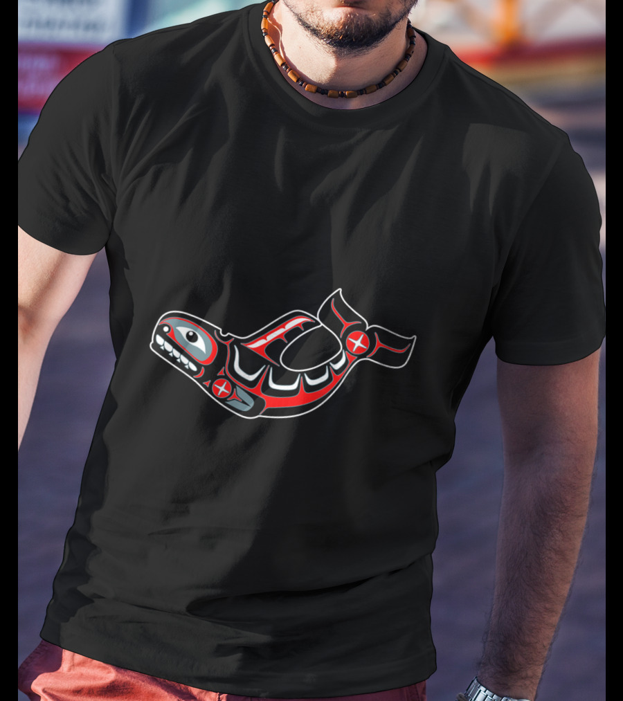 Orca Killer Whale Native American Design For Teens T-Shirt