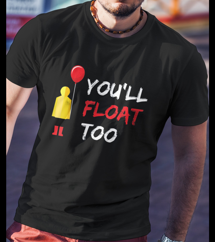 You'll Float Too Red Balloon Yellow Raincoat T-Shirt