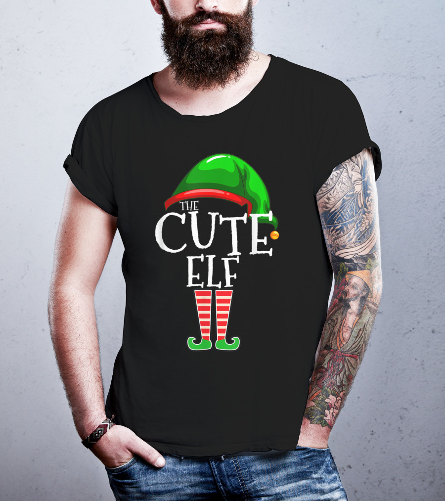 The Cute Elf Christmas Family Matching Group Holiday T-Shirt