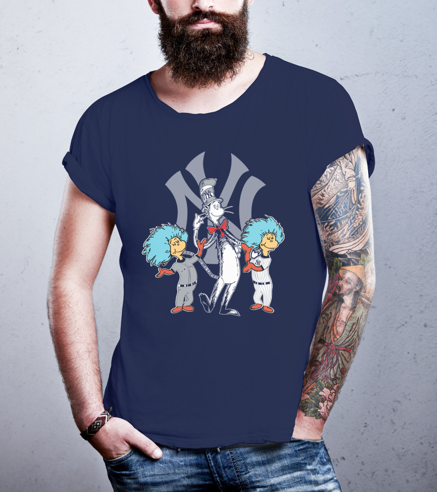 Yankees Cat In The Hat And Thing 1 Thing 2 T-Shirt