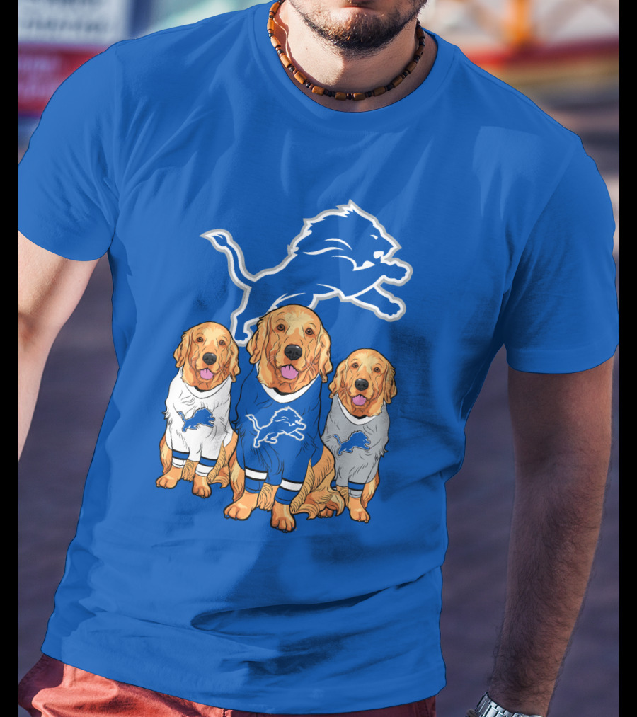 Detroit Lions Golden Retrievers T-Shirt
