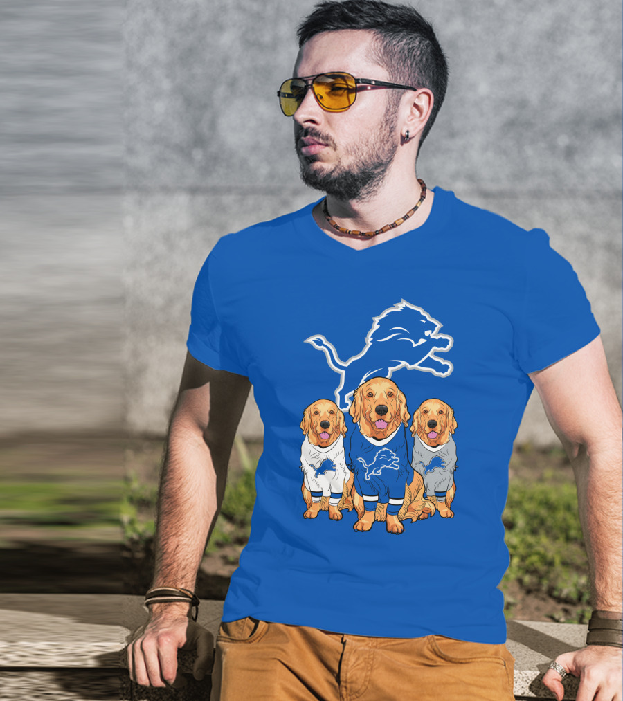 Detroit Lions Golden Retrievers T-Shirt