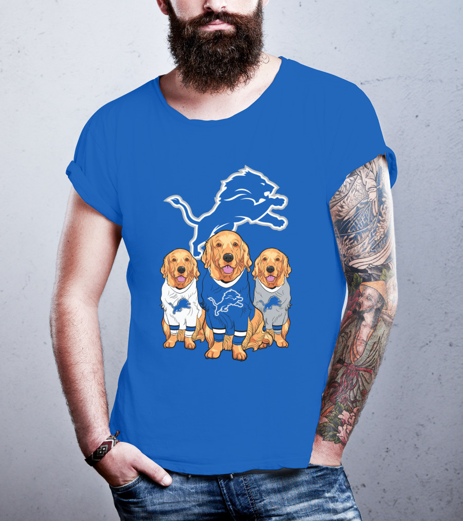 Detroit Lions Golden Retrievers T-Shirt