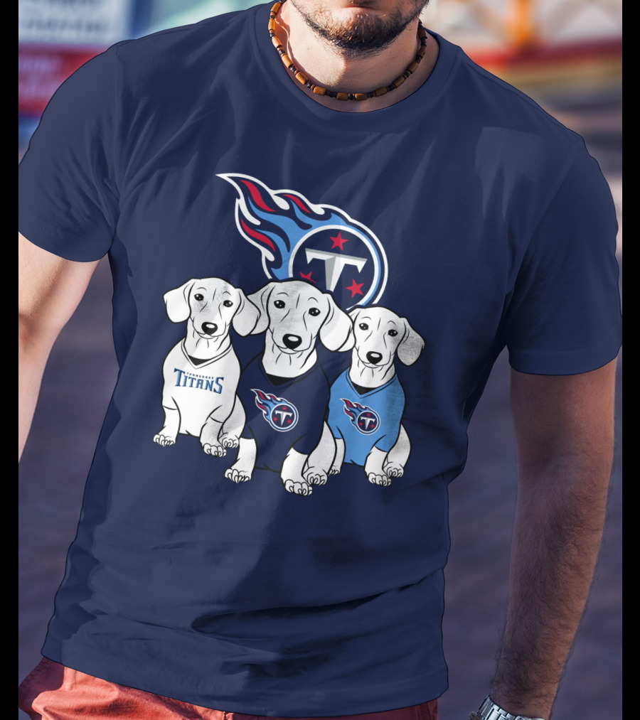 Tennessee Titans Dachshund Dog Trio T-Shirt