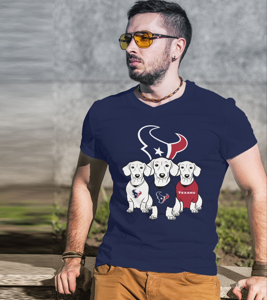 Houston Texans Dachshund  T-Shirt