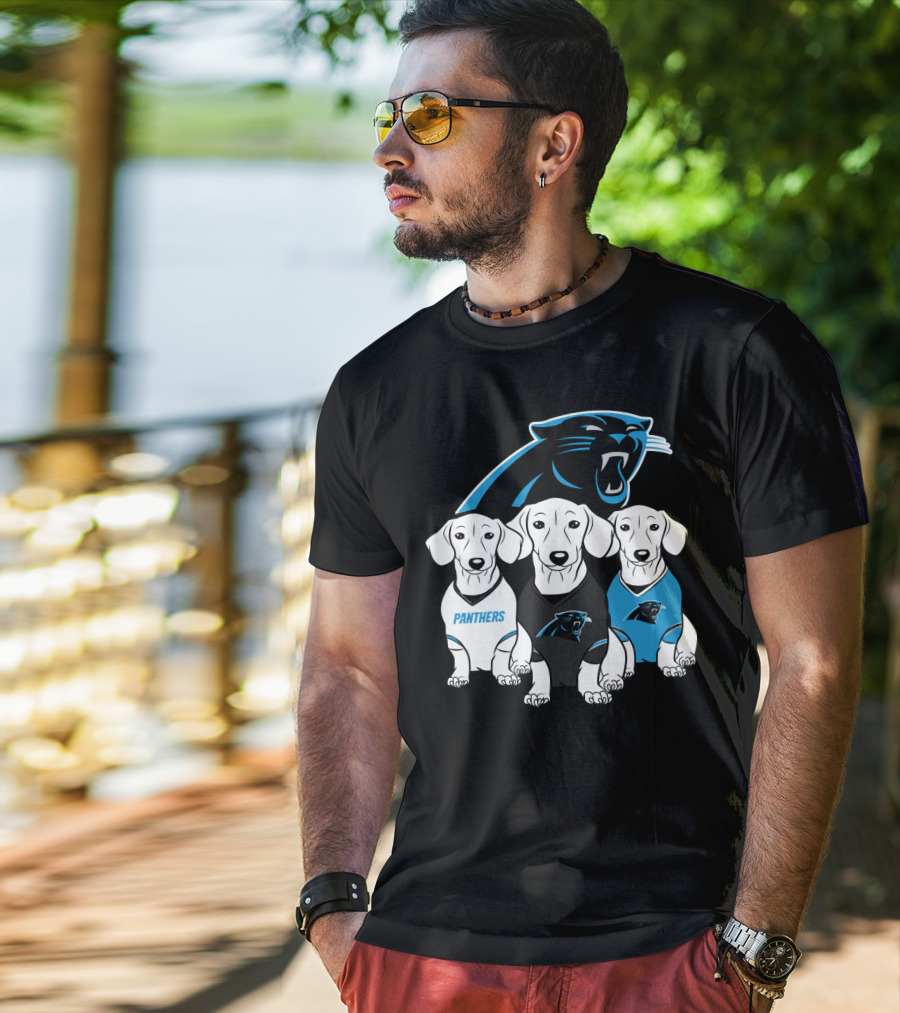 Panthers Dachshund  Dogs Trio T-Shirt