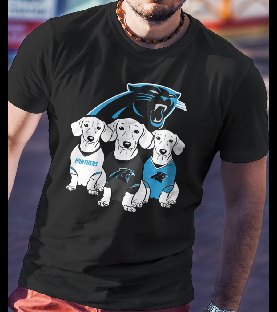 Panthers Dachshund  Dogs Trio T-Shirt