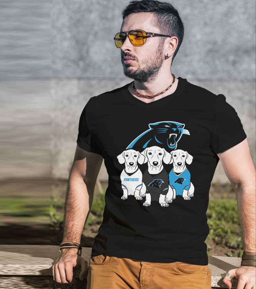Panthers Dachshund  Dogs Trio T-Shirt