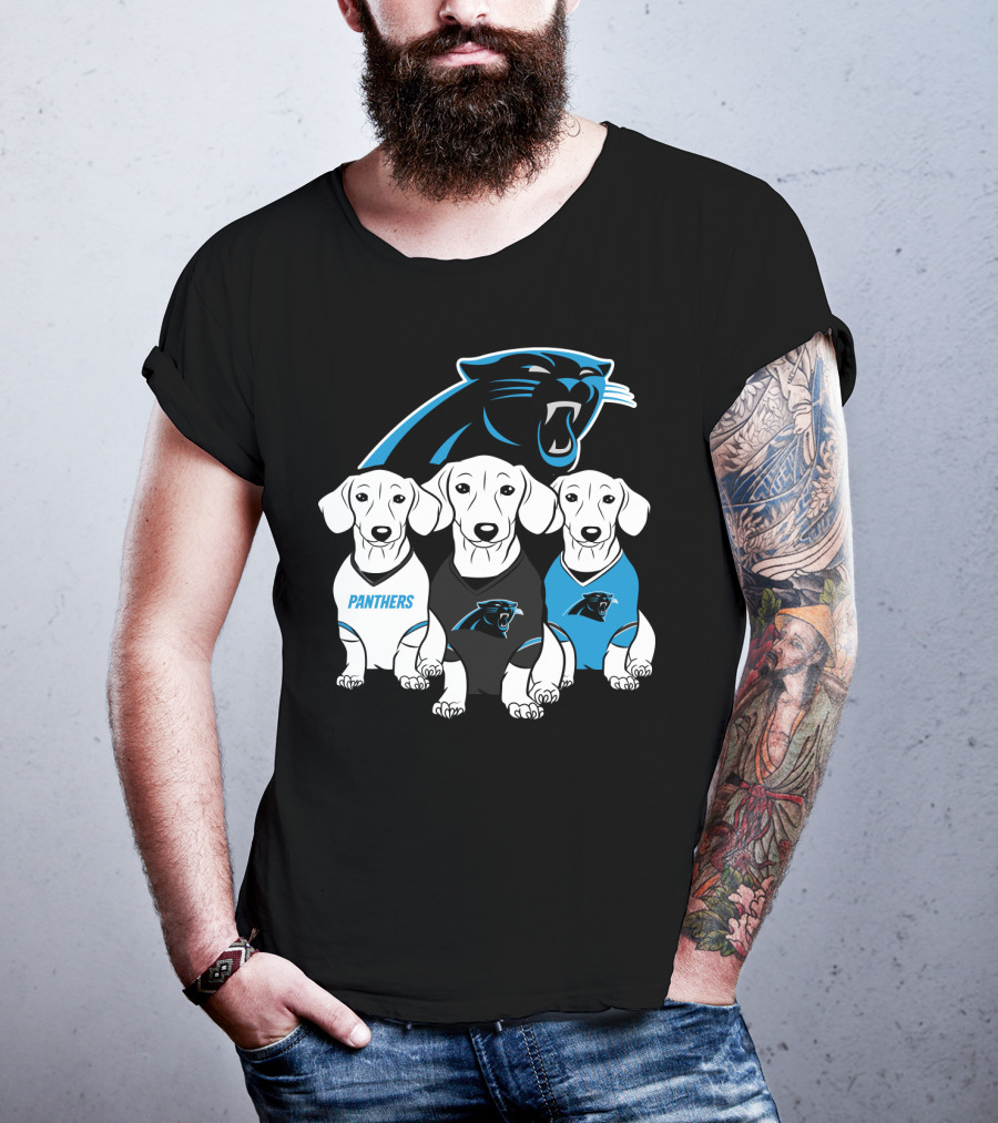 Panthers Dachshund  Dogs Trio T-Shirt