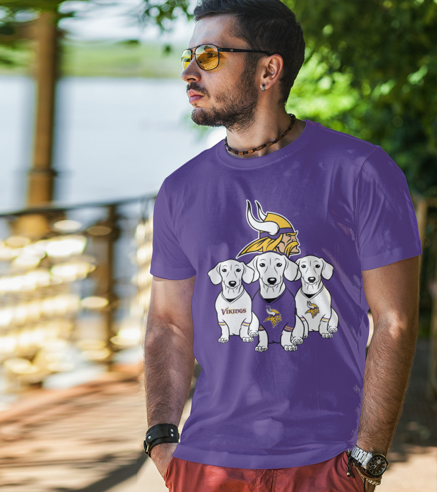Minnesota Vikings Dachshund  Puppies T-Shirt