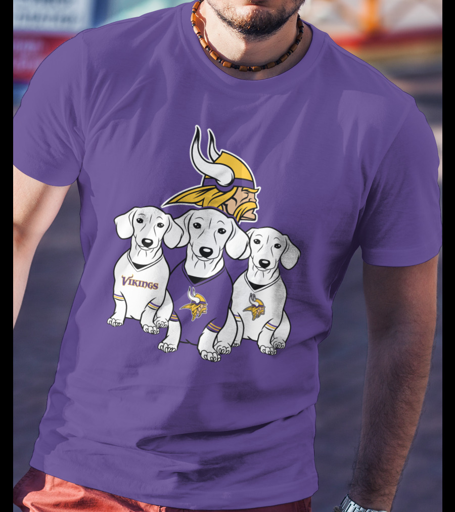Minnesota Vikings Dachshund  Puppies T-Shirt