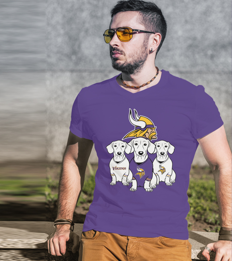 Minnesota Vikings Dachshund  Puppies T-Shirt
