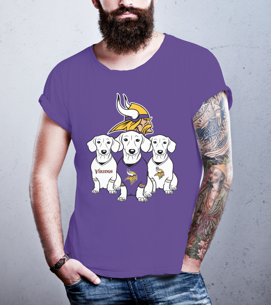 Minnesota Vikings Dachshund  Puppies T-Shirt