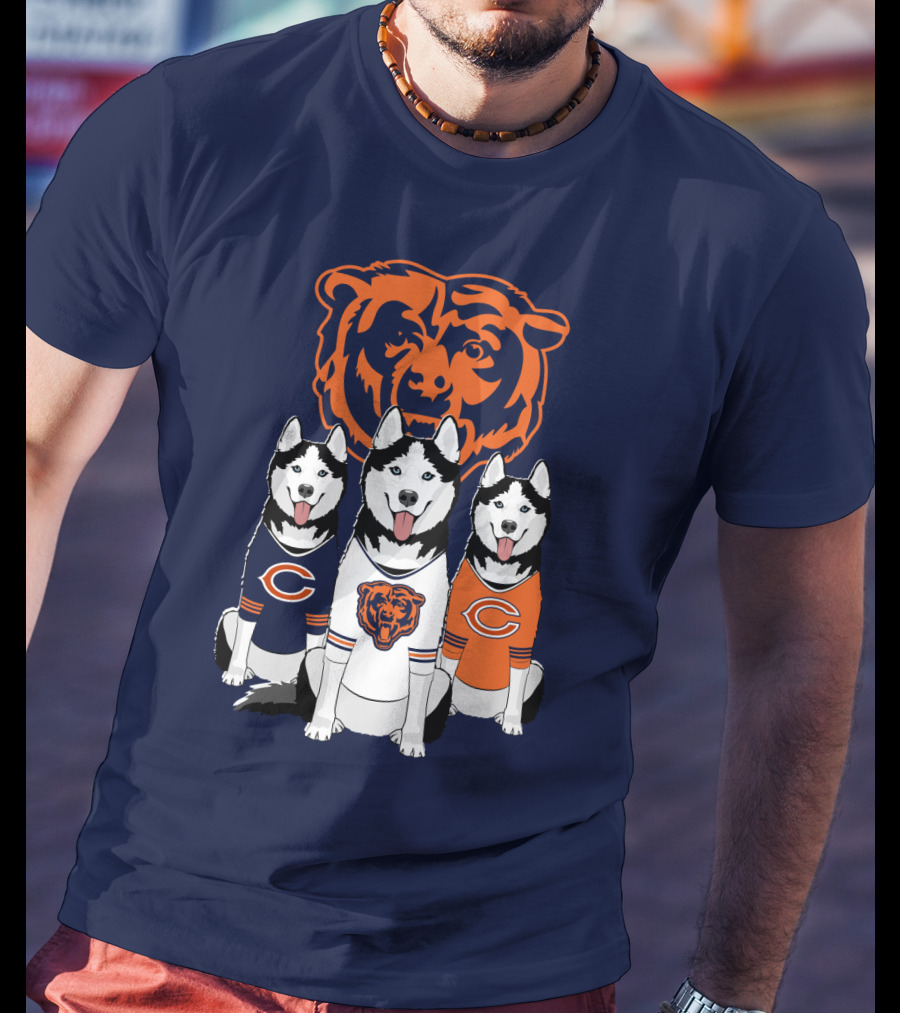 Chicago Bears Triple Husky Fan Gear T-Shirt