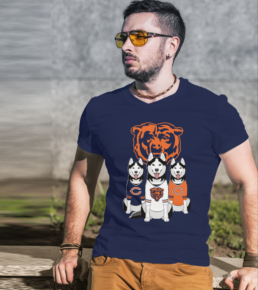 Chicago Bears Triple Husky Fan Gear T-Shirt