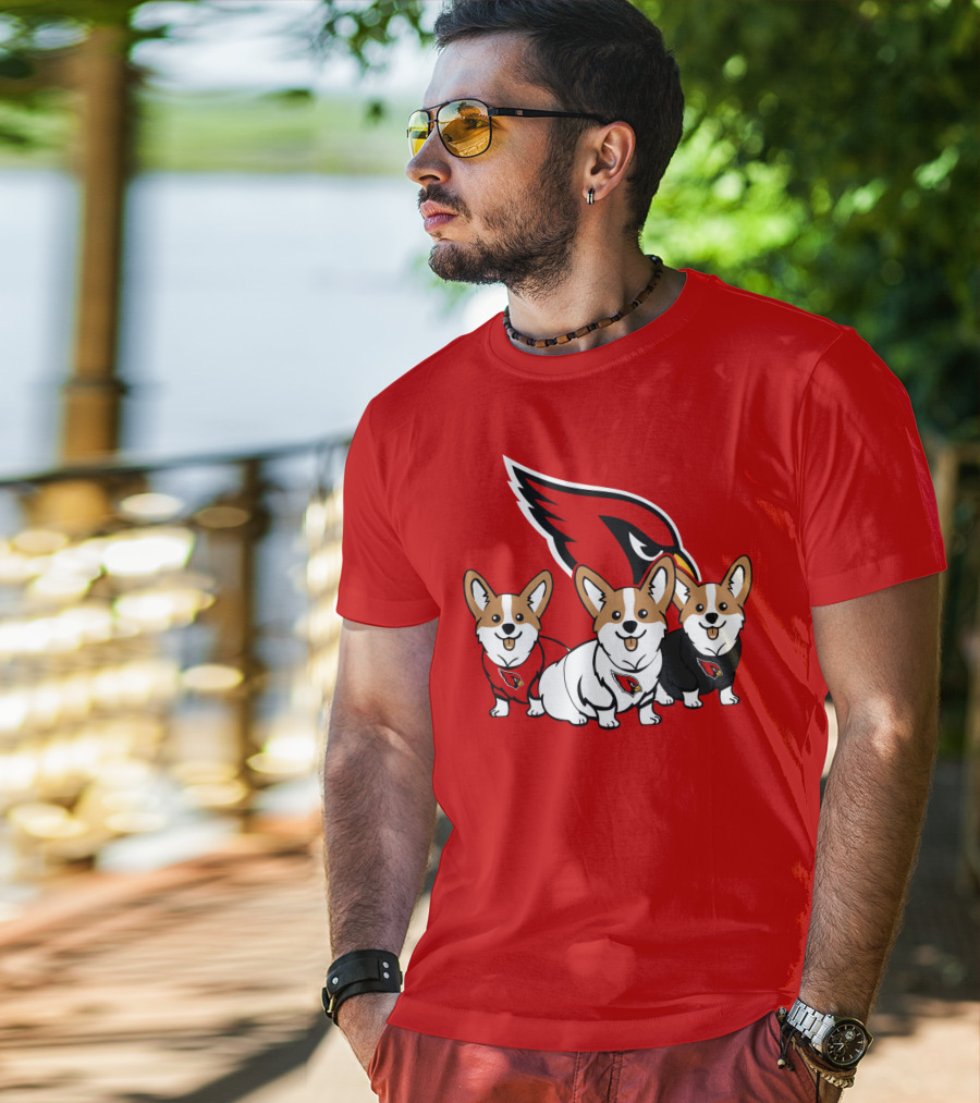 Arizona Cardinals Corgi Trio T-Shirt