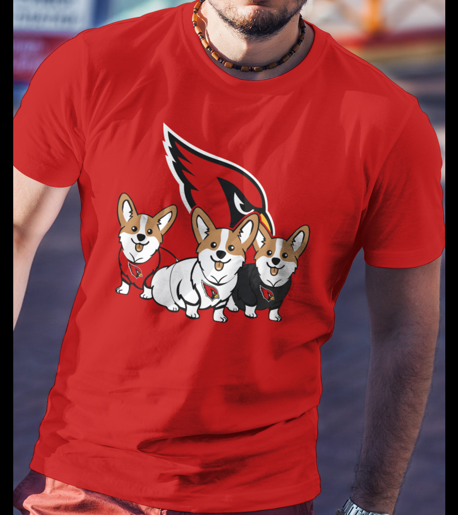 Arizona Cardinals Corgi Trio T-Shirt