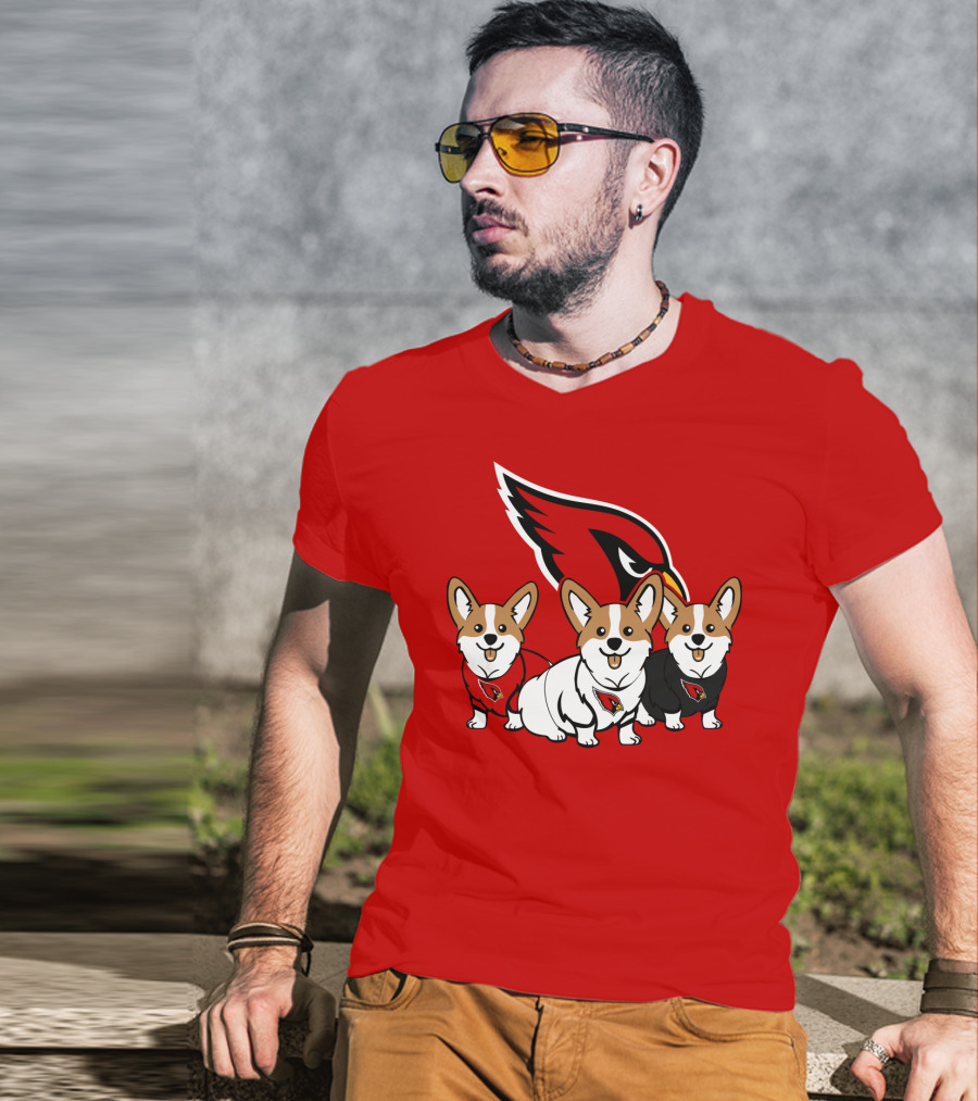 Arizona Cardinals Corgi Trio T-Shirt
