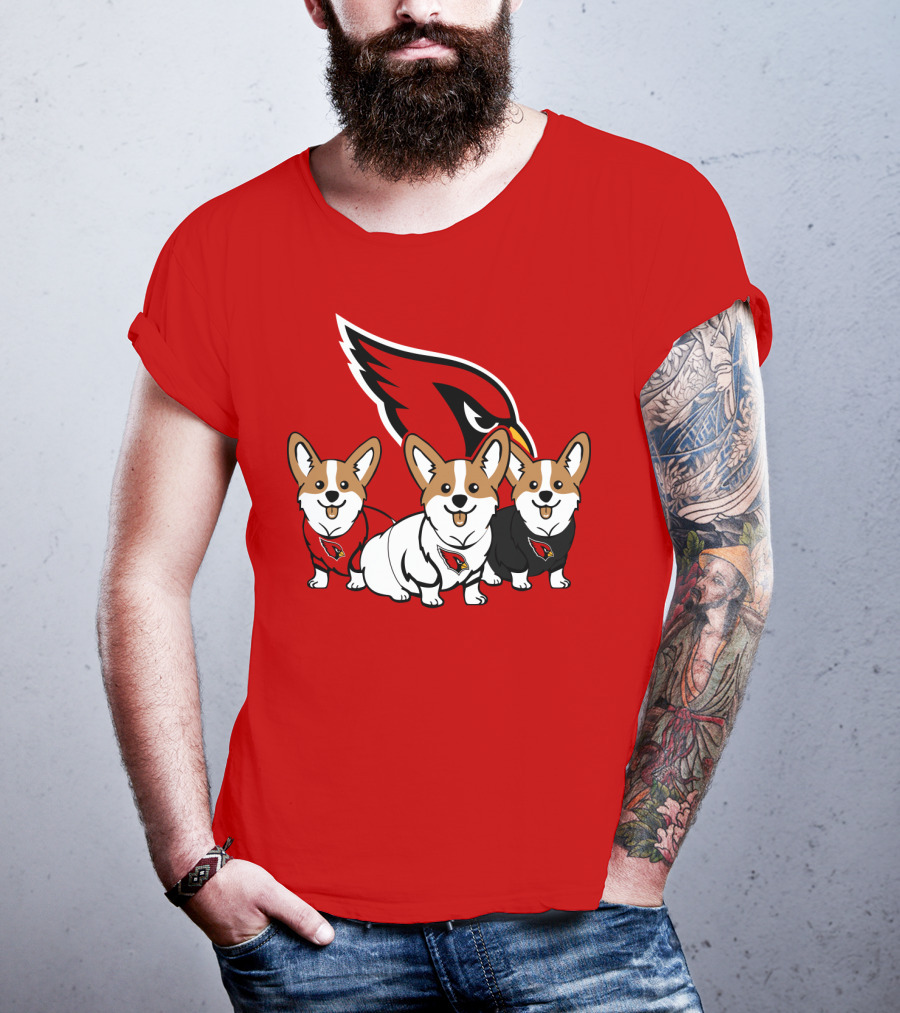 Arizona Cardinals Corgi Trio T-Shirt