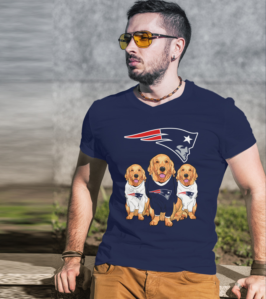 Patriots Logo Golden Retrievers T-Shirt
