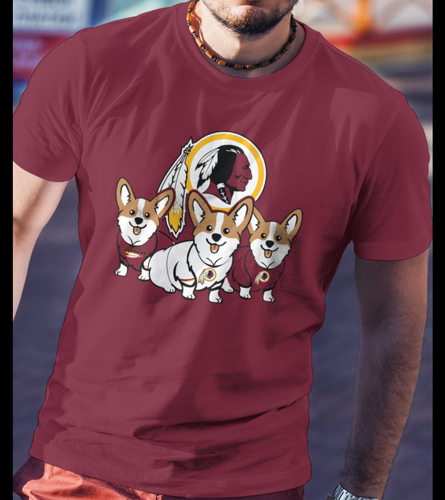 Redskins Corgis Trio Washington Football Team T-Shirt