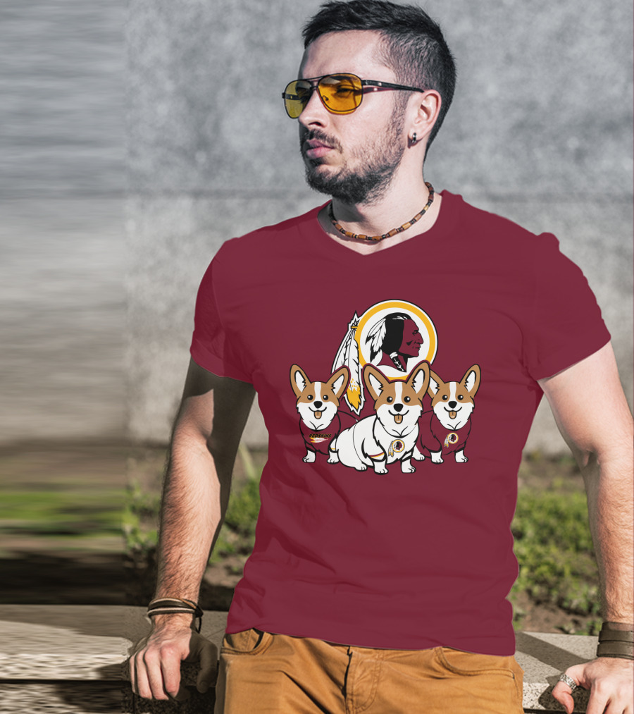 Redskins Corgis Trio Washington Football Team T-Shirt