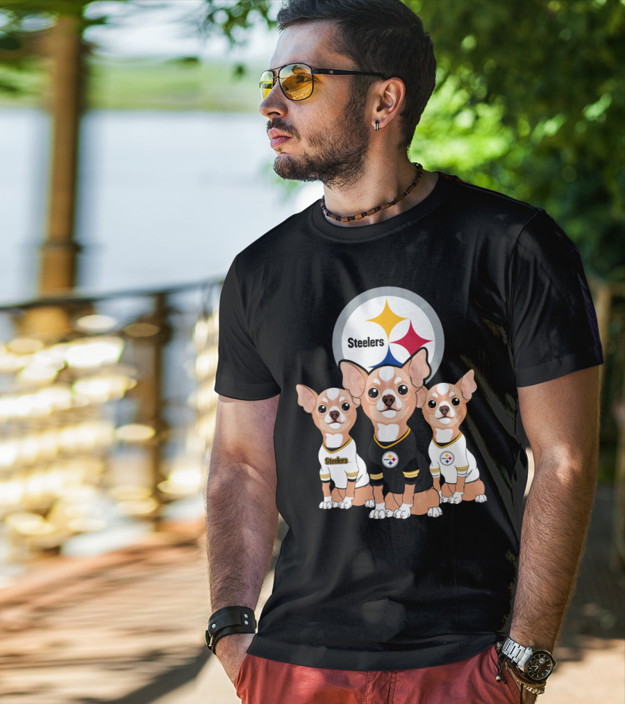 Steelers Chihuahua Trio T-Shirt