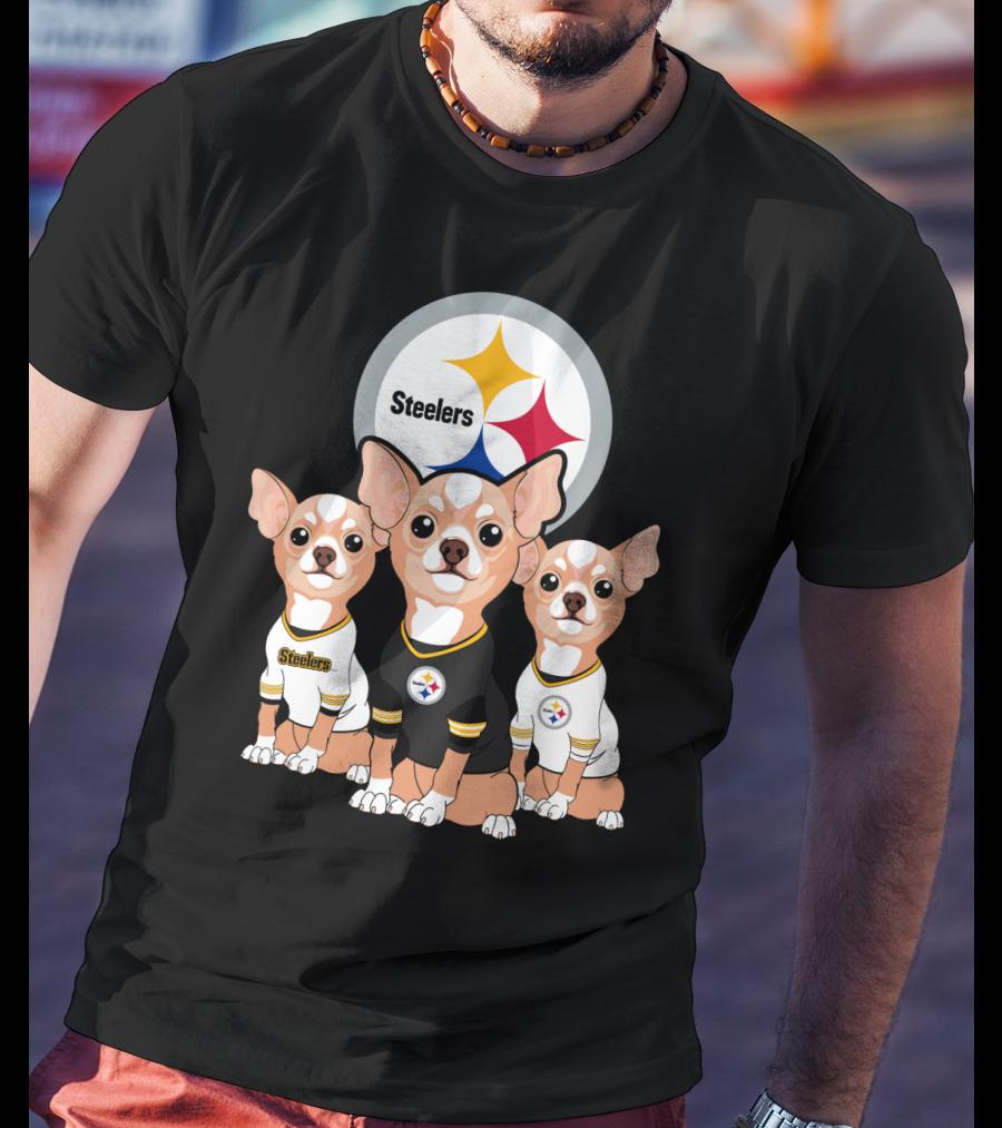 Steelers Chihuahua Trio T-Shirt