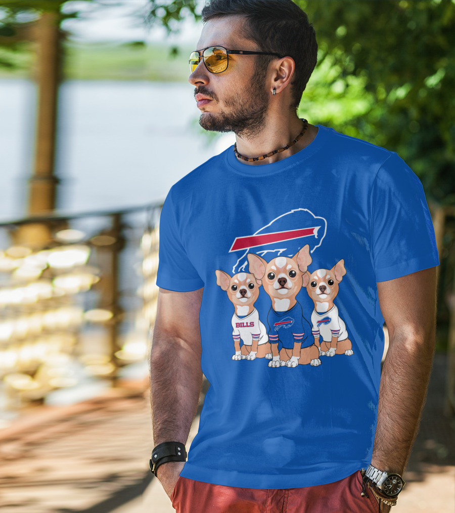 Buffalo Bills Chihuahua Trio T-Shirt
