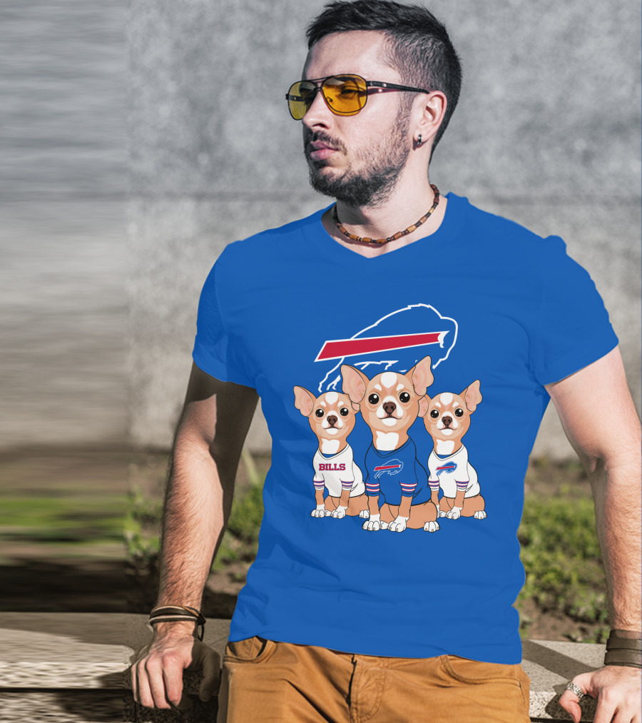 Buffalo Bills Chihuahua Trio T-Shirt