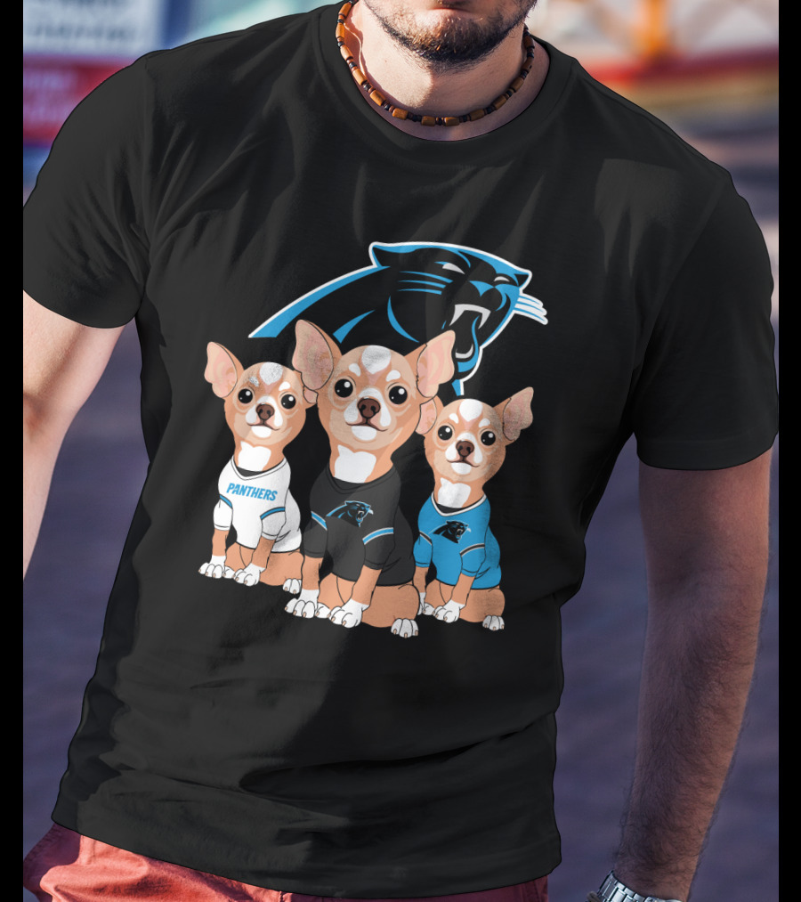 Carolina Panthers Chihuahua T-Shirt
