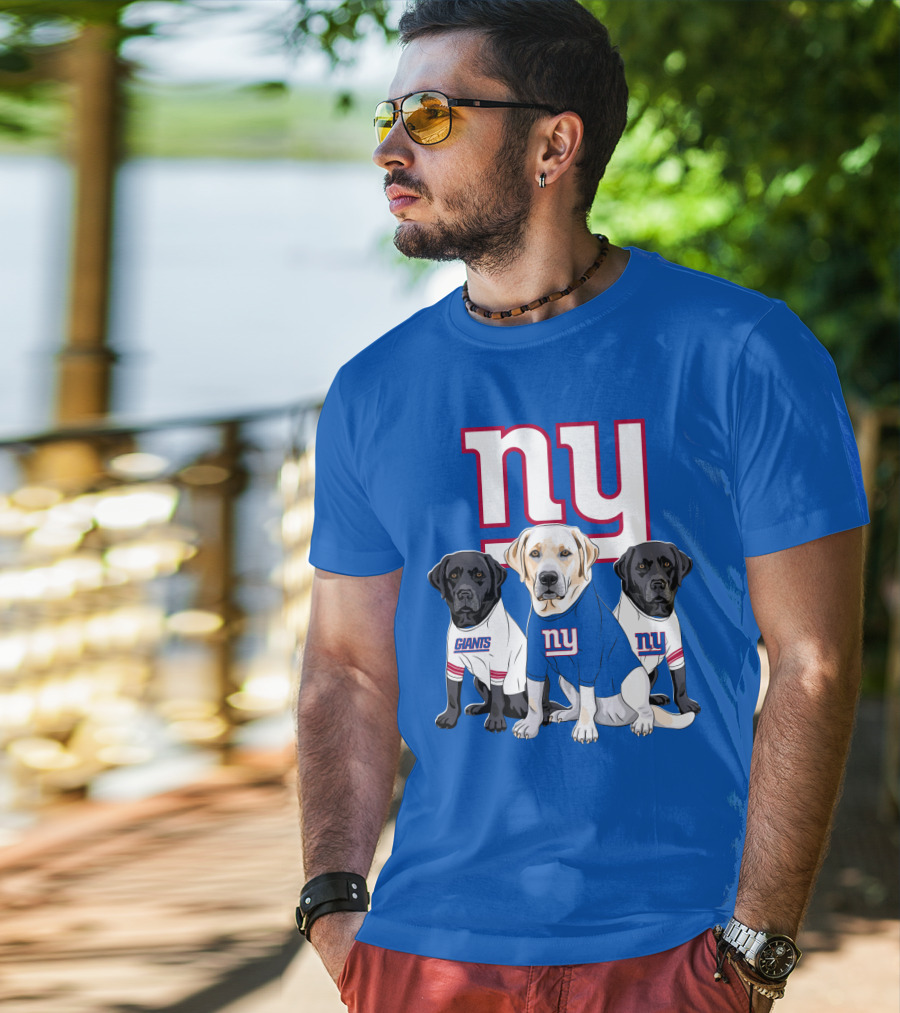New York Giants Labrador Retriever Dogs T-Shirt