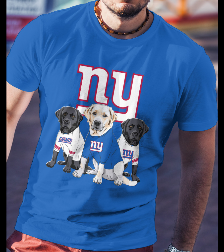 New York Giants Labrador Retriever Dogs T-Shirt