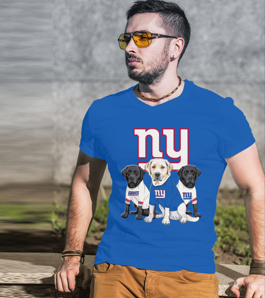 New York Giants Labrador Retriever Dogs T-Shirt