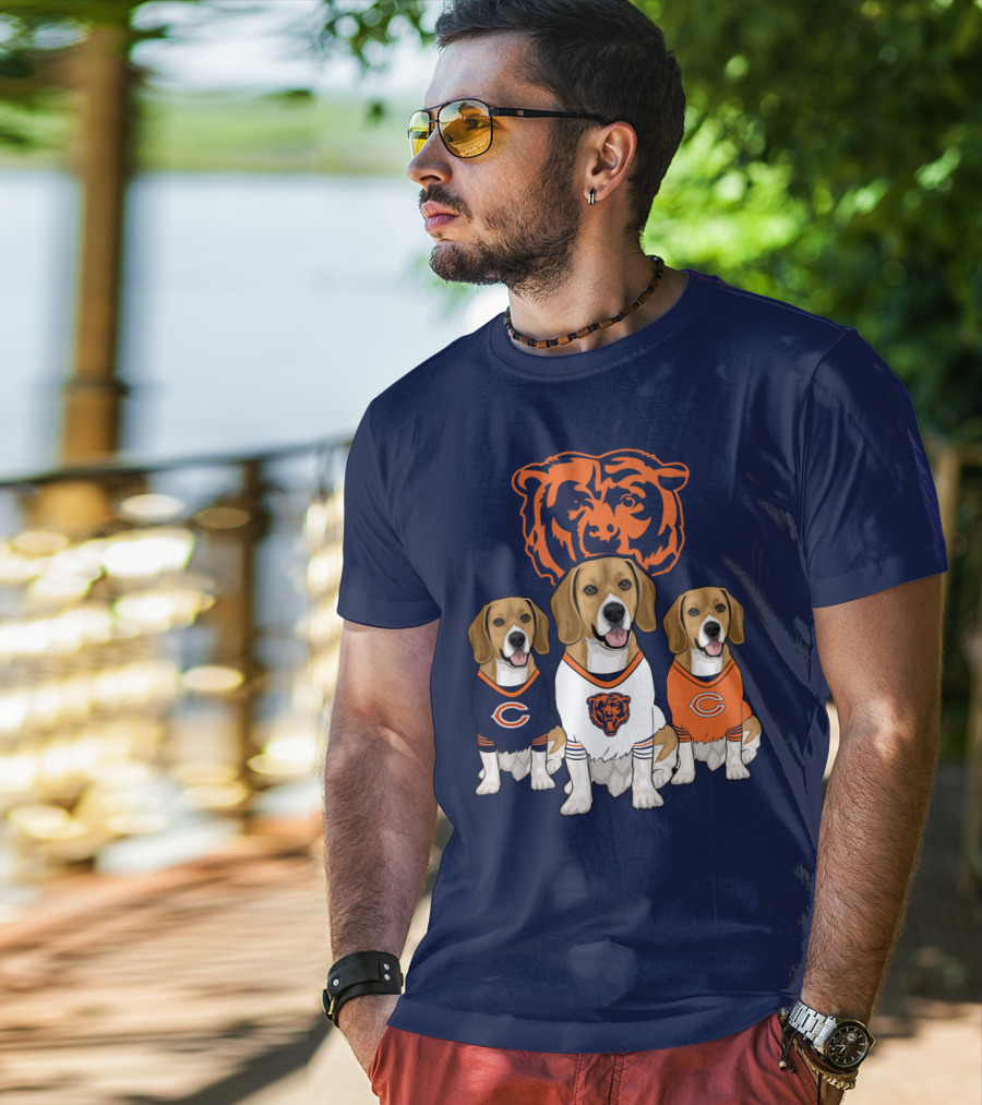 Chicago Bears Beagle Trio T-Shirt