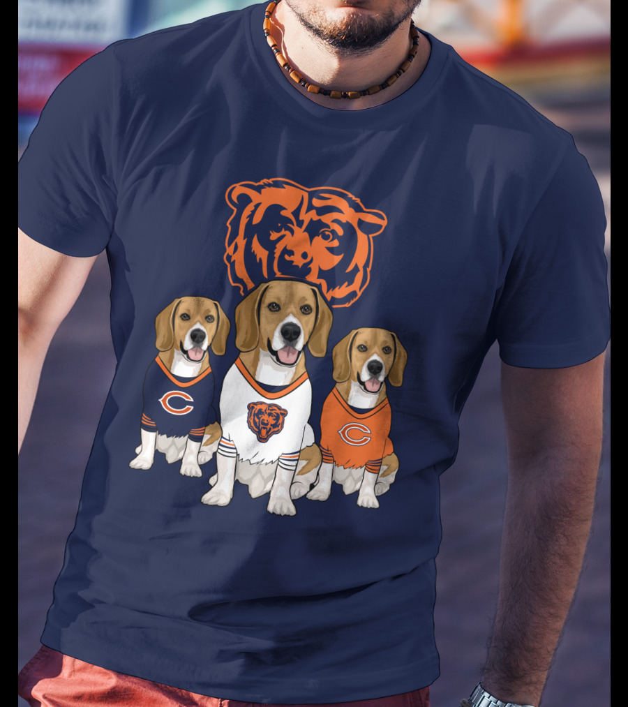Chicago Bears Beagle Trio T-Shirt