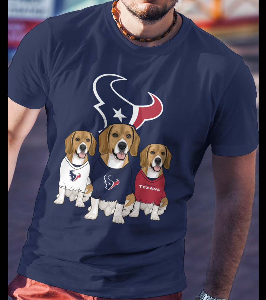 Houston Texans Beagle Trio T-Shirt